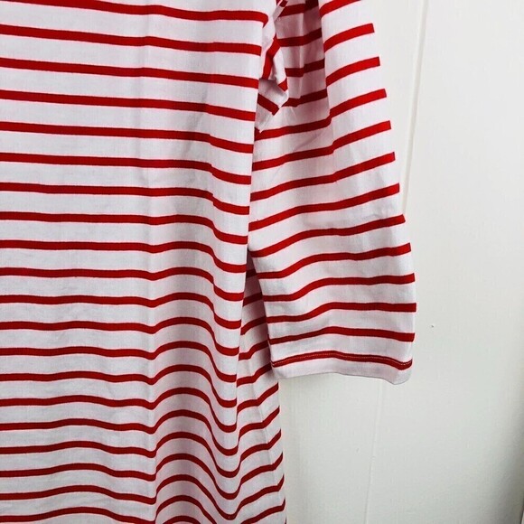 Draper James Womens Striped T-Shirt Dress in Lipstick Red Multi XX-Large - Picture 7 of 11